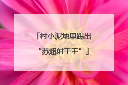 村小泥地里踢出“苏超射手王”