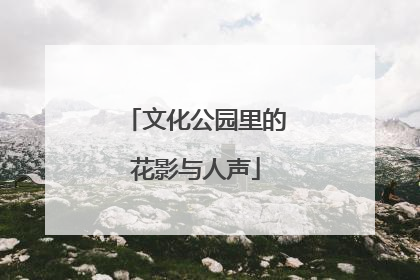 文化公园里的花影与人声