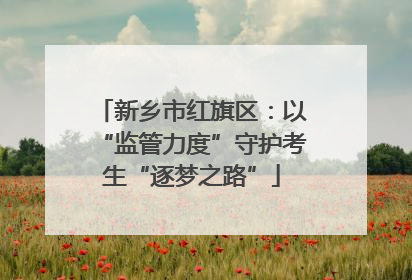 新乡市红旗区：以“监管力度”守护考生“逐梦之路”
