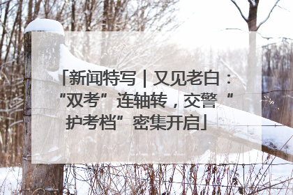 新闻特写｜又见老白：“双考”连轴转，交警“护考档”密集开启