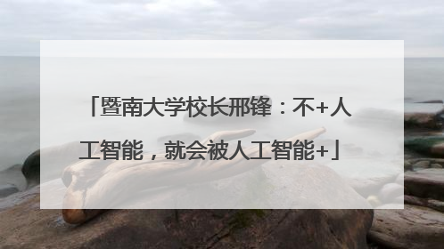 暨南大学校长邢锋：不+人工智能，就会被人工智能+