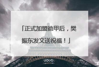 正式加盟德甲后，樊振东发文送祝福！