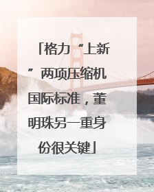 格力“上新”两项压缩机国际标准，董明珠另一重身份很关键