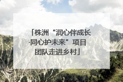 株洲“润心伴成长·同心护未来”项目团队走进乡村