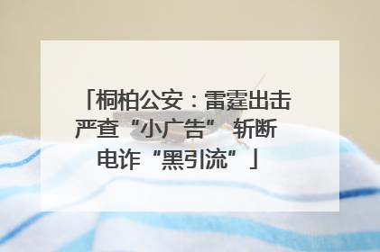 桐柏公安：雷霆出击严查“小广告” 斩断电诈“黑引流”