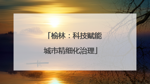 榆林：科技赋能城市精细化治理