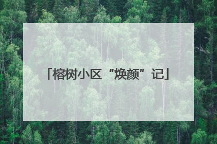 榕树小区“焕颜”记