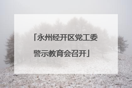 永州经开区党工委警示教育会召开