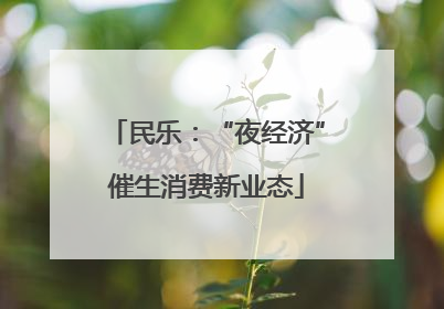 民乐：“夜经济”催生消费新业态