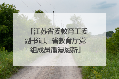 江苏省委教育工委副书记、省教育厅党组成员潘漫履新