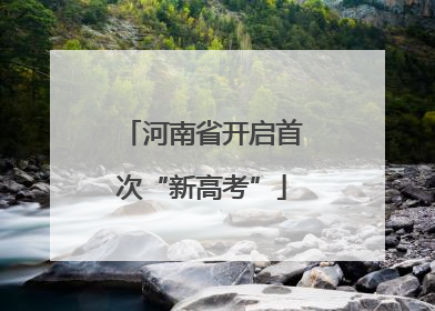 河南省开启首次“新高考”