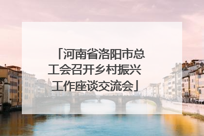 河南省洛阳市总工会召开乡村振兴工作座谈交流会