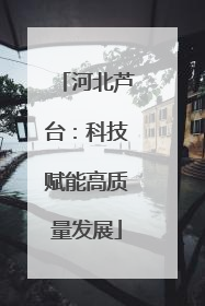 河北芦台：科技赋能高质量发展