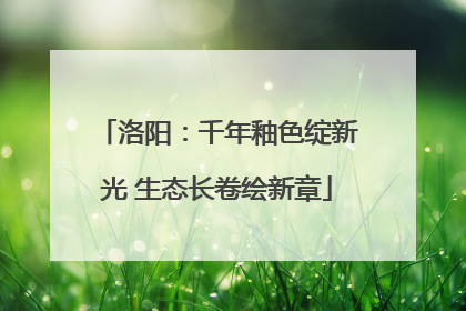 洛阳：千年釉色绽新光 生态长卷绘新章