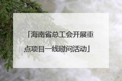 海南省总工会开展重点项目一线慰问活动