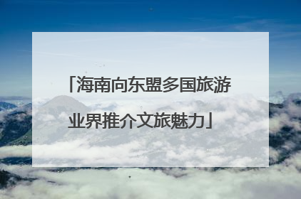 海南向东盟多国旅游业界推介文旅魅力