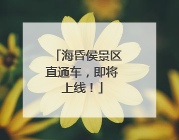海昏侯景区直通车，即将上线！