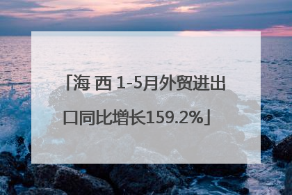 海 西 1-5月外贸进出口同比增长159.2%