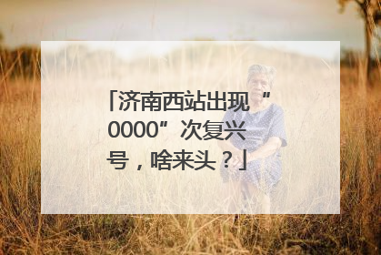 济南西站出现“0000”次复兴号，啥来头？