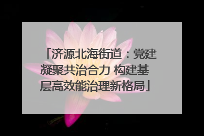 济源北海街道：党建凝聚共治合力 构建基层高效能治理新格局