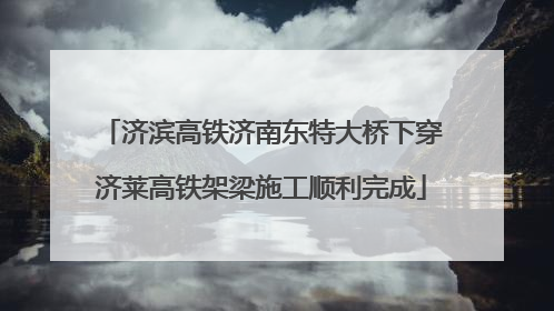 济滨高铁济南东特大桥下穿济莱高铁架梁施工顺利完成