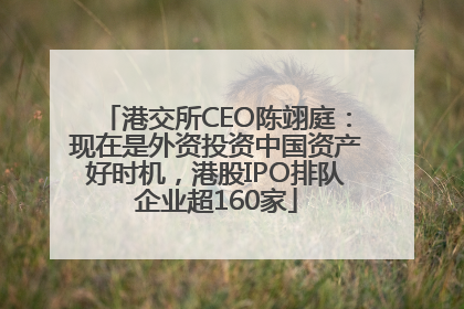 港交所CEO陈翊庭：现在是外资投资中国资产好时机，港股IPO排队企业超160家