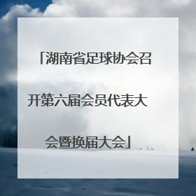 湖南省足球协会召开第六届会员代表大会暨换届大会