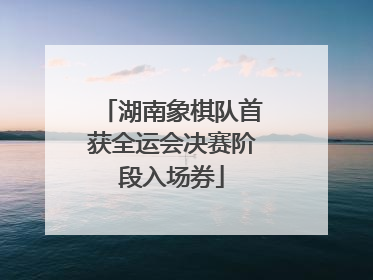 湖南象棋队首获全运会决赛阶段入场券