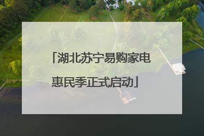湖北苏宁易购家电惠民季正式启动
