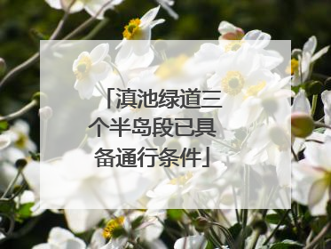 滇池绿道三个半岛段已具备通行条件