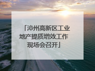 漳州高新区工业地产提质增效工作现场会召开