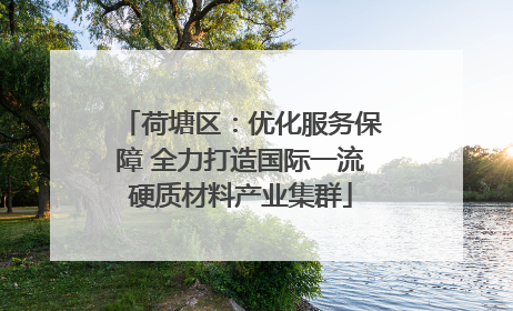 荷塘区：优化服务保障 全力打造国际一流硬质材料产业集群
