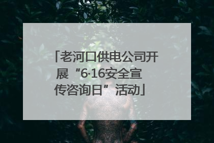老河口供电公司开展“6·16安全宣传咨询日”活动