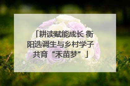 耕读赋能成长 衡阳选调生与乡村学子共育“禾苗梦”