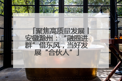 聚焦高质量发展丨安徽滁州：“融圈进群”借东风，当好发展“合伙人”