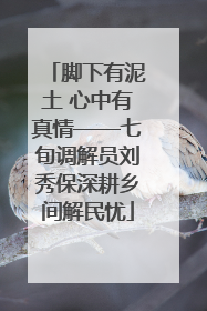 脚下有泥土 心中有真情——七旬调解员刘秀保深耕乡间解民忧