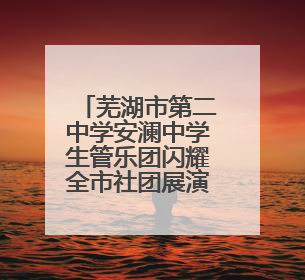 芜湖市第二中学安澜中学生管乐团闪耀全市社团展演舞台
