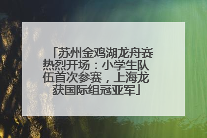 苏州金鸡湖龙舟赛热烈开场：小学生队伍首次参赛，上海龙获国际组冠亚军