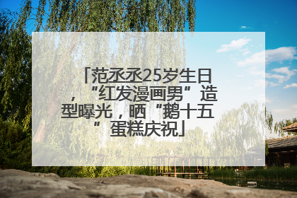 范丞丞25岁生日，“红发漫画男”造型曝光，晒“鹅十五”蛋糕庆祝
