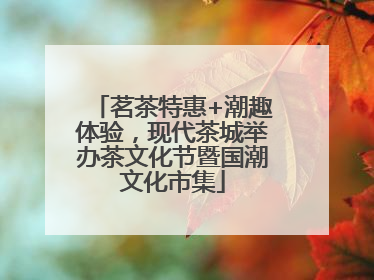 茗茶特惠+潮趣体验，现代茶城举办茶文化节暨国潮文化市集