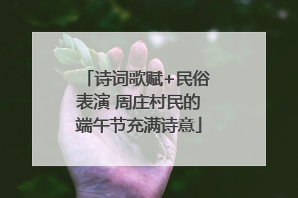 诗词歌赋+民俗表演 周庄村民的端午节充满诗意