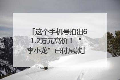 这个手机号拍出61.2万元高价！“李小龙”已付尾款