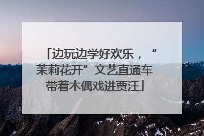 边玩边学好欢乐，“茉莉花开”文艺直通车带着木偶戏进贾汪