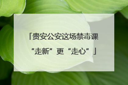 贵安公安这场禁毒课“走新”更“走心”