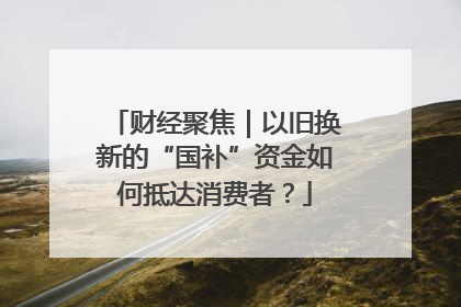 财经聚焦｜以旧换新的“国补”资金如何抵达消费者？