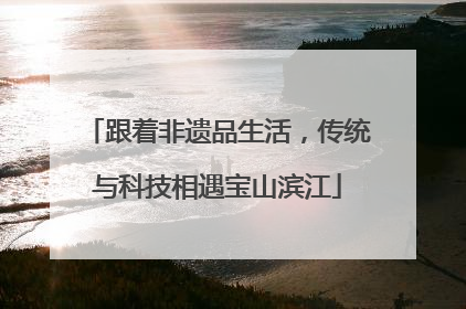 跟着非遗品生活，传统与科技相遇宝山滨江