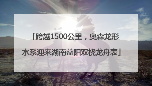 跨越1500公里，奥森龙形水系迎来湖南益阳双桡龙舟表