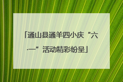 通山县通羊四小庆“六·一”活动精彩纷呈