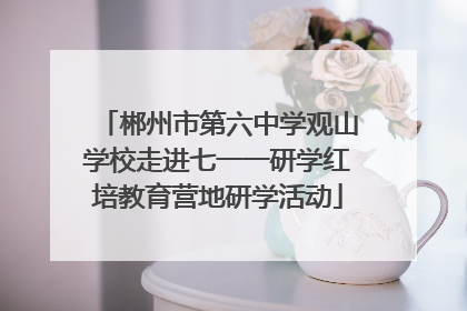郴州市第六中学观山学校走进七一一研学红培教育营地研学活动