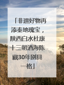 非遗好物再添秦地瑰宝，陕西白水杜康十三朝酒海陈藏30年别具一格